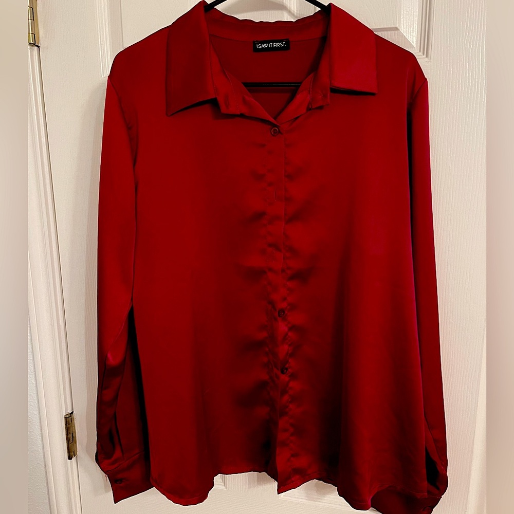 Holiday party ready button down